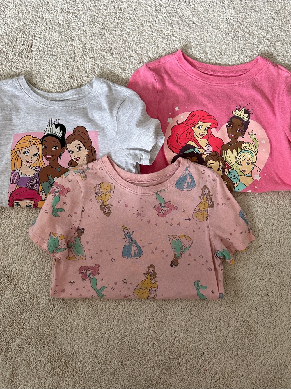 Girls Disney Princess T-Shirt Bundle